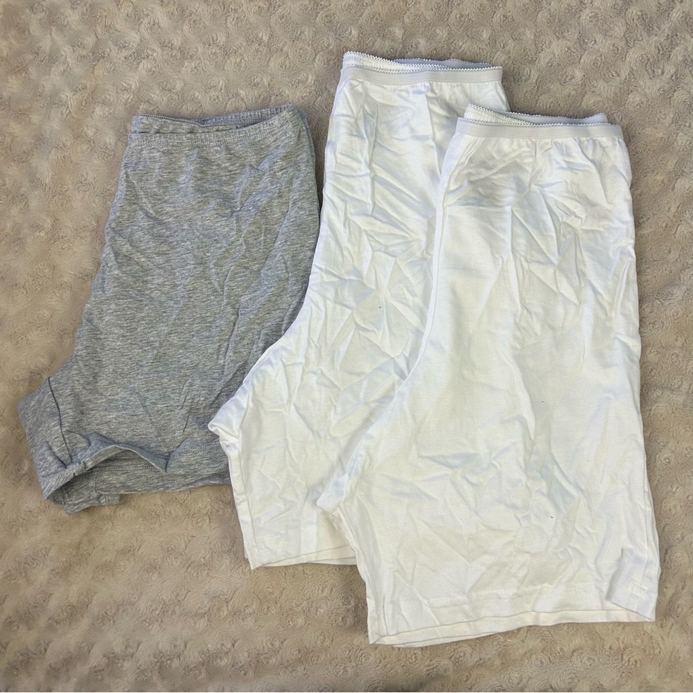 Comfort Choice Underwear Boxers Boy shorts Gray White Size 8